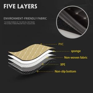 7D Car Trunk/Boot/Dicky PU Leatherette Mat for Beat  - Beige